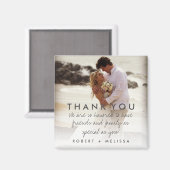 Bruiloft foto dank u bericht magneet (Voorkant / Achterkant)