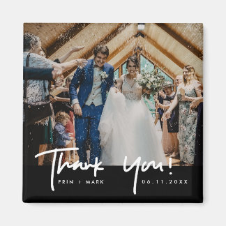 Bruiloft foto dank u gunst magneet