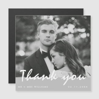 Bruiloft foto dank u magneet