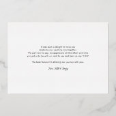 Bruiloft foto dank u Roos goudfolie Kaart (Achterkant)