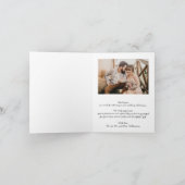 Bruiloft foto gevouwen dank u notitiekaartje (Binnen)
