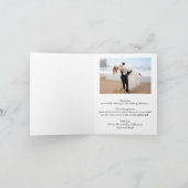 Bruiloft foto gevouwen dank u notitiekaartje (Binnen)