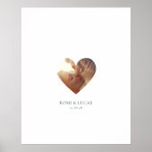 Bruiloft Foto Hart Gastenboek Alternatief Poster (Voorkant)