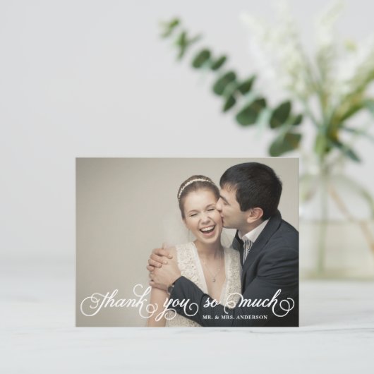  bruiloft foto Hartelijk dank Briefkaart (Staand voorkant)