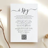 Bruiloft Foto Hunt Spel I Spy Game QR Code Kaart