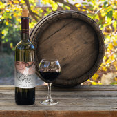 Bruiloft Foto Kalligrafie Script Cheers Classic Wijn Etiket