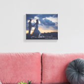 Bruiloft FOTO Keepsake LIEFDE + Namen Canvas Afdruk (Insitu (Woonkamer))