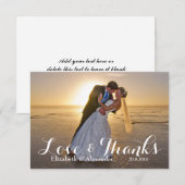 Bruiloft Foto liefde Dank u Bedankkaart (Voorkant / Achterkant)