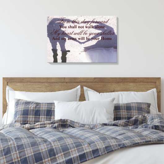 Bruiloft foto lijst canvas afdruk (Insitu (Slaapkamer))