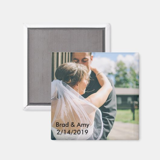 Bruiloft foto magneet (Voorkant / Achterkant)