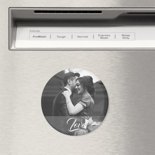 Bruiloft foto magneet met tekst Liefde (Insitu (Vaatwasser))