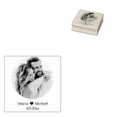 Bruiloft foto opslaan van de datum rubberstempel (Gestempeld)