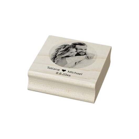 Bruiloft foto opslaan van de datum rubberstempel (Stempel)