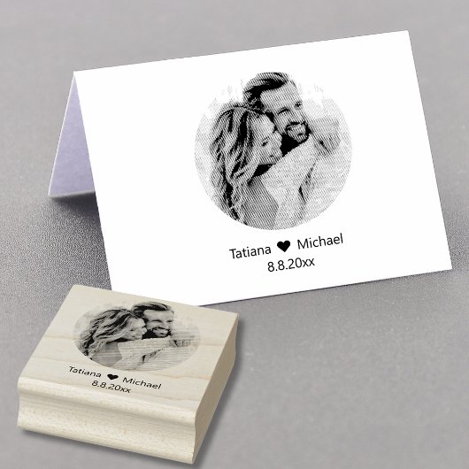 Bruiloft foto opslaan van de datum rubberstempel