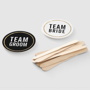 BRUILOFT FOTO PROP modern zwart wit goud Handwaaier