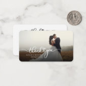Bruiloft foto script paar dank u notitiekaartje (Voorkant / Achterkant in situ)