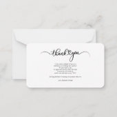 Bruiloft foto script paar dank u notitiekaartje (Achterkant)