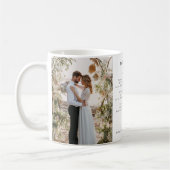 Bruiloft foto Songtekst moderne aandenken Koffiemok (Links)