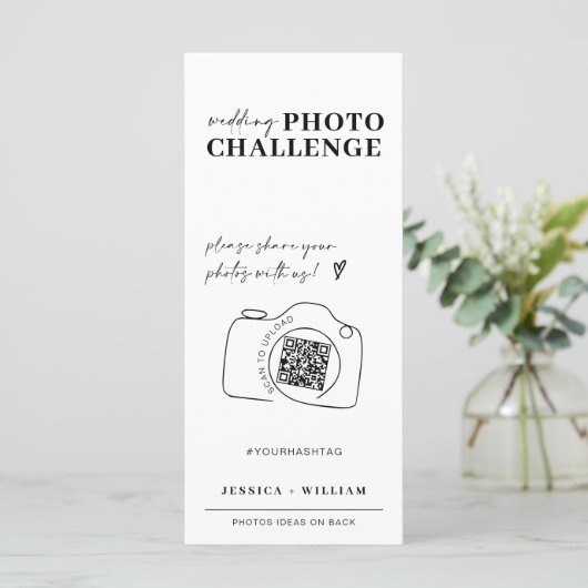 bruiloft foto uitdaging Ik spion bruiloft spel kaa Menu (Staand voorkant)