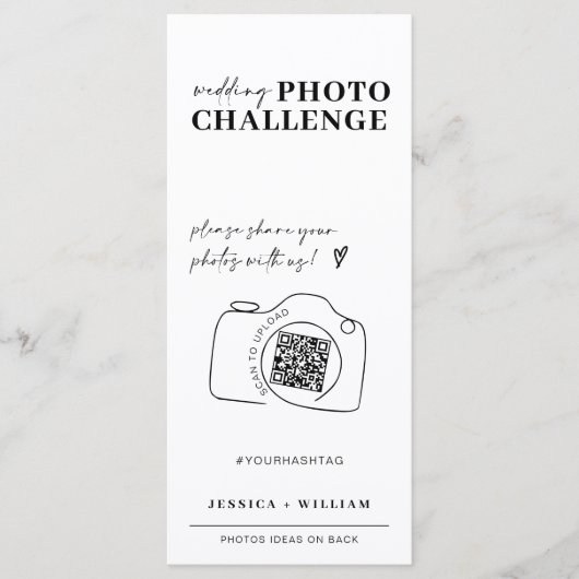 bruiloft foto uitdaging Ik spion bruiloft spel kaa Menu (Voorkant)