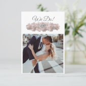 Bruiloft foto uitnodiging-pastel roze droom- kaart (Staand voorkant)