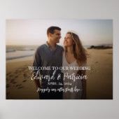 Bruiloft foto welkom teken moderne kalligrafie poster (Voorkant)