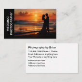 Bruiloft Fotografie Services Two Side BusinessCard Visitekaartje (Voorkant / Achterkant)