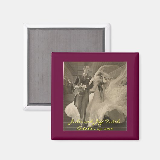 -bruiloft-fotomagneet magneet (Voorkant / Achterkant)