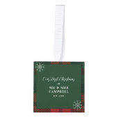 Bruiloft foto's Koppels Eerste Kerstmis Plaid Decoratie (Voorkant)