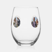 Bruiloft foto's Zwart Typografie Wijnglas Zonder Voet (Rechts)