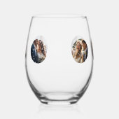 Bruiloft foto's Zwart Typografie Wijnglas Zonder Voet (Links)