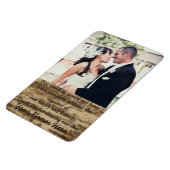 Bruiloft Fotosjabloon Dank u Magnet Magneet (Linkerzijde)