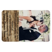 Bruiloft Fotosjabloon Dank u Magnet Magneet (Horizontaal)