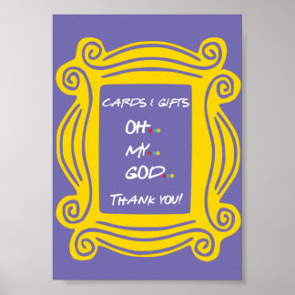 Bruiloft FRIENDS thema bruidsshower bedankkaart Poster