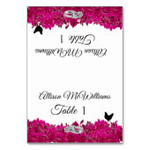 Bruiloft-Fuchsia orchideeën wit-gevogelte icoon- Kaart (Voorkant)