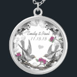 Bruiloft  Fuchsia Vogels Jubileum Ketting<br><div class="desc">De Kettingen van het domein kiezen of Zilveren Geplaatst of Sterling Zilver</div>