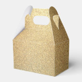 Bruiloft Gable Favor Box - Gouden Glitter Bedankdoosjes (Achterkant)