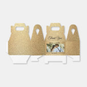 Bruiloft Gable Favor Box - Gouden Glitter Bedankdoosjes (Uitgevouwen)