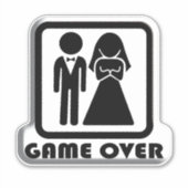 bruiloft - Game Over Sticker (Voorkant)