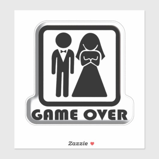 bruiloft - Game Over Sticker (Vel)