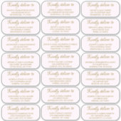 Bruiloft Gast Adres Custom-Cut Vinyl Sticker (Voorkant)