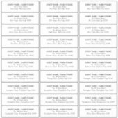 Bruiloft Gast Adres Label 30 Aparte Adressen (Voorkant)