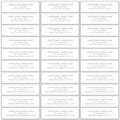 Bruiloft Gast Adres Label 30 verschillende adresse (Voorkant)