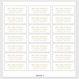  bruiloft gast Adresetiketten Sticker
