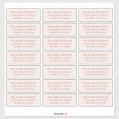  bruiloft gast Adresetiketten Sticker (Vel)