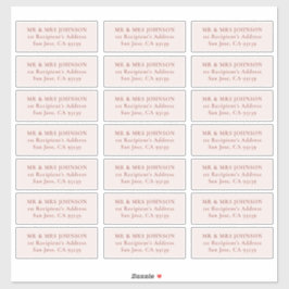  bruiloft gast Adresetiketten Sticker