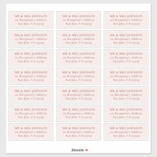  bruiloft gast Adresetiketten Sticker (Vel)