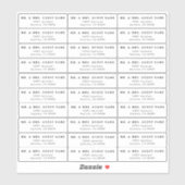 Bruiloft Gast Adresetiketten Sticker (Vel)