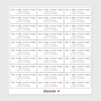 Bruiloft Gast Adresetiketten Sticker