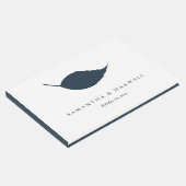 Bruiloft Gast Boek Blauw Blad (Hoek)